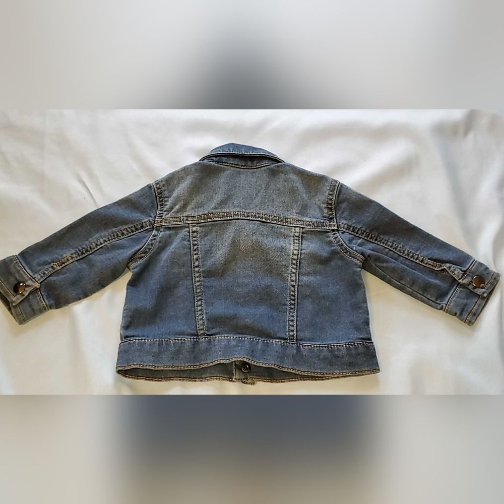 3-6 Months Wonder Nation Blue Denim Jacket for Kids - Picture 2 of 3